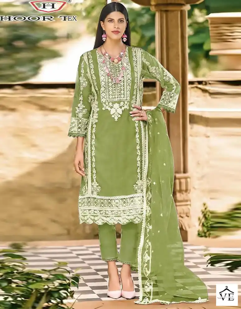 Hoor Tex Or-7 Heavy Organza Wholesale Pakistani Suit Catalog — Wholesale Salwar Suits, MPA wholesale from Surat - Gallery Image 3
