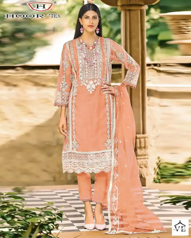 Hoor Tex Or-7 Heavy Organza Wholesale Pakistani Suit Catalog — Wholesale Salwar Suits, MPA wholesale from Surat - Gallery Image 5
