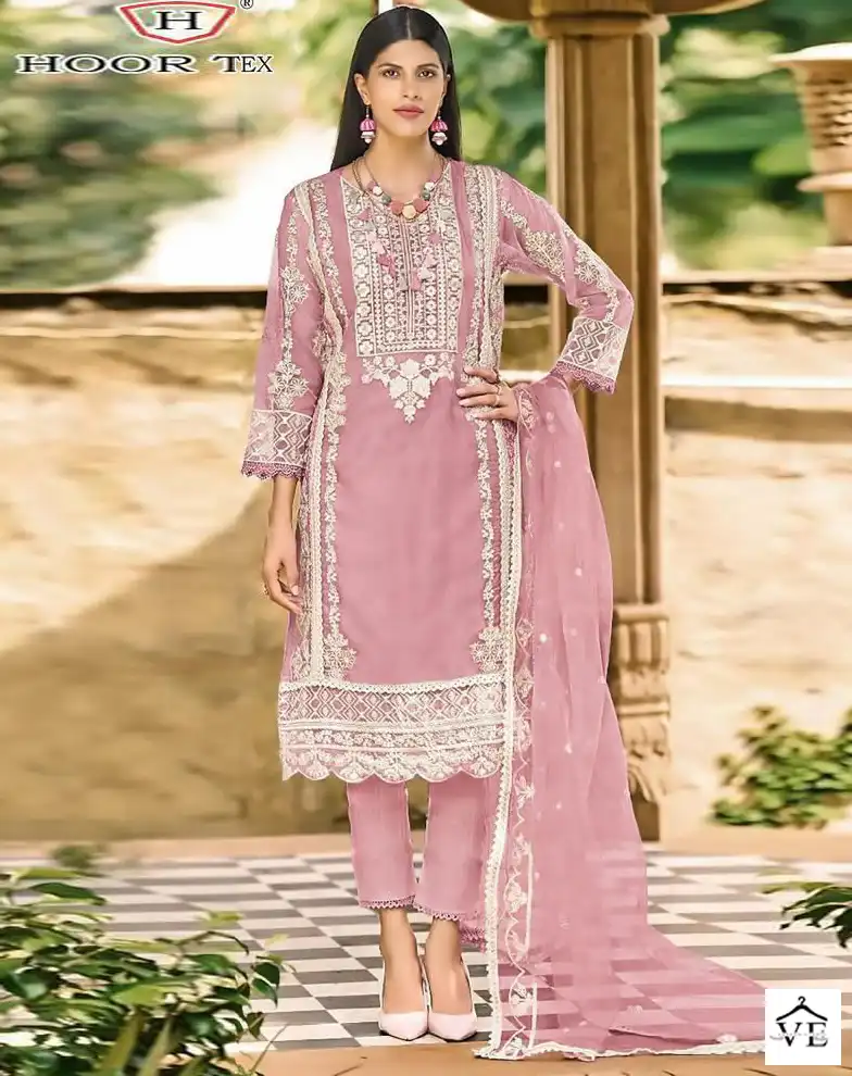Hoor Tex Or-7 Heavy Organza Wholesale Pakistani Suit Catalog — Wholesale Salwar Suits, MPA wholesale from Surat - Gallery Image 2