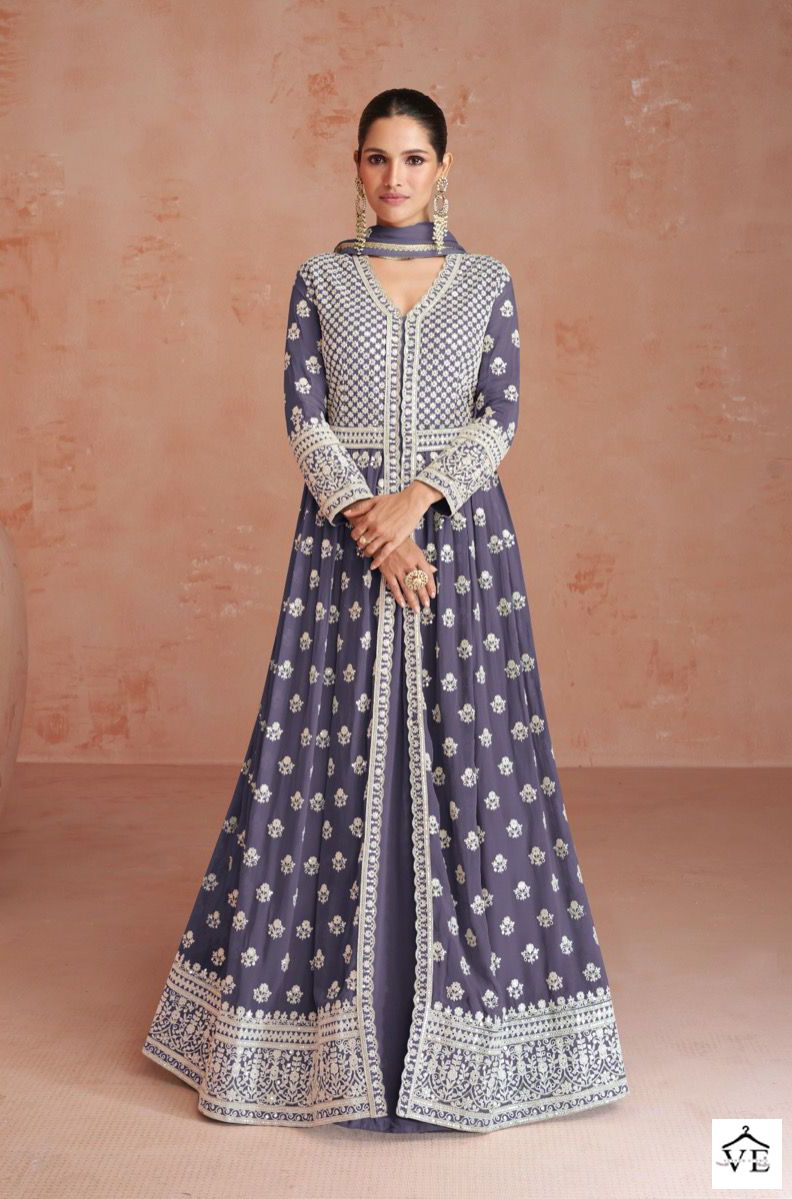 Aashirwad Orchid Real Georgette Wholesale Designer Readymade Salwar Suit Catalog — Wholesale Salwar Suits, Aashirwad Creation wholesale from Surat - Gallery Image 3