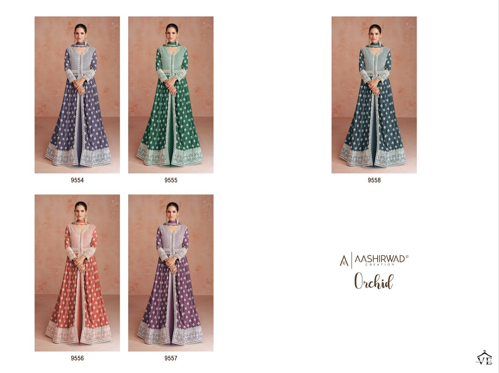 Aashirwad Orchid Real Georgette Wholesale Designer Readymade Salwar Suit Catalog — Wholesale Salwar Suits, Aashirwad Creation wholesale from Surat — view 6