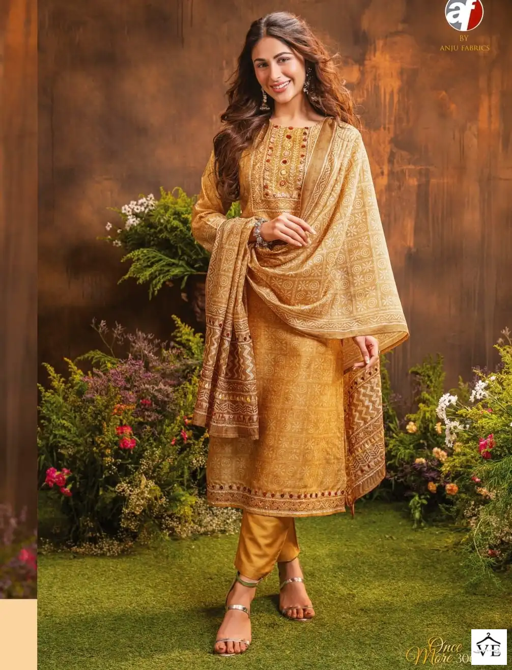 Anju Fabric Once More Vol 2 Pure Cotton Silk Wholesale Readymade Salwar Suit Catalog — Wholesale Salwar Suits, MPA wholesale from Surat — view 1