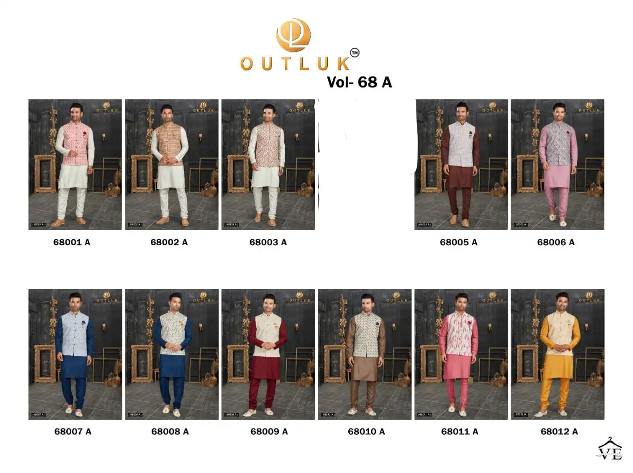 Outlook Vol 68A Cotton Wholesale Kurta Pajama Catalog - Image 22