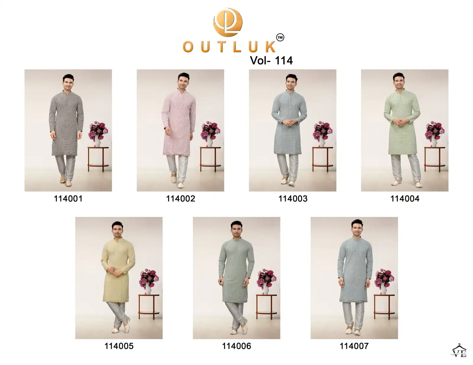 Outlook Vol 114 Georgette Wholesale Kurta Pajama Catalog — Singles, MPA wholesale from Surat — view 8