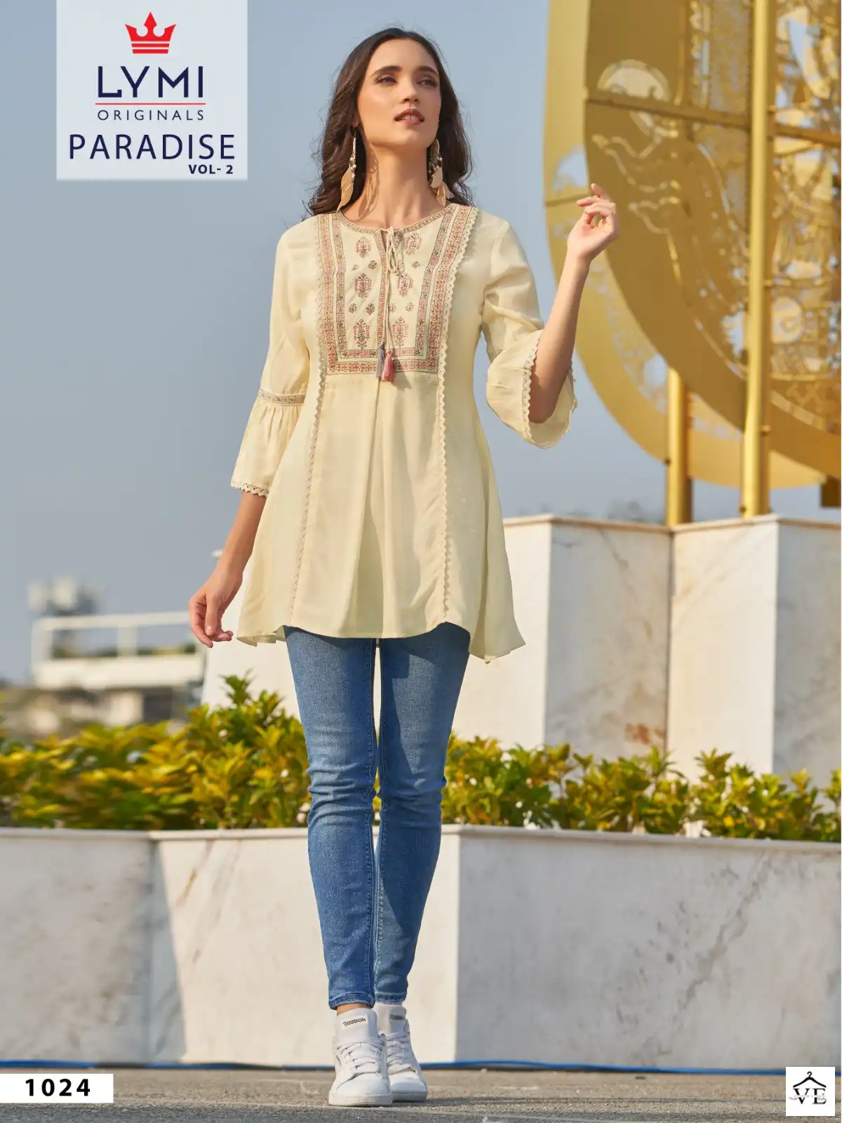 Lymi Paradise Vol 2 Airjet Rayon Wholesale Tunics Catalog — Wholesale Kurtis, MPA wholesale from Surat - Gallery Image 5