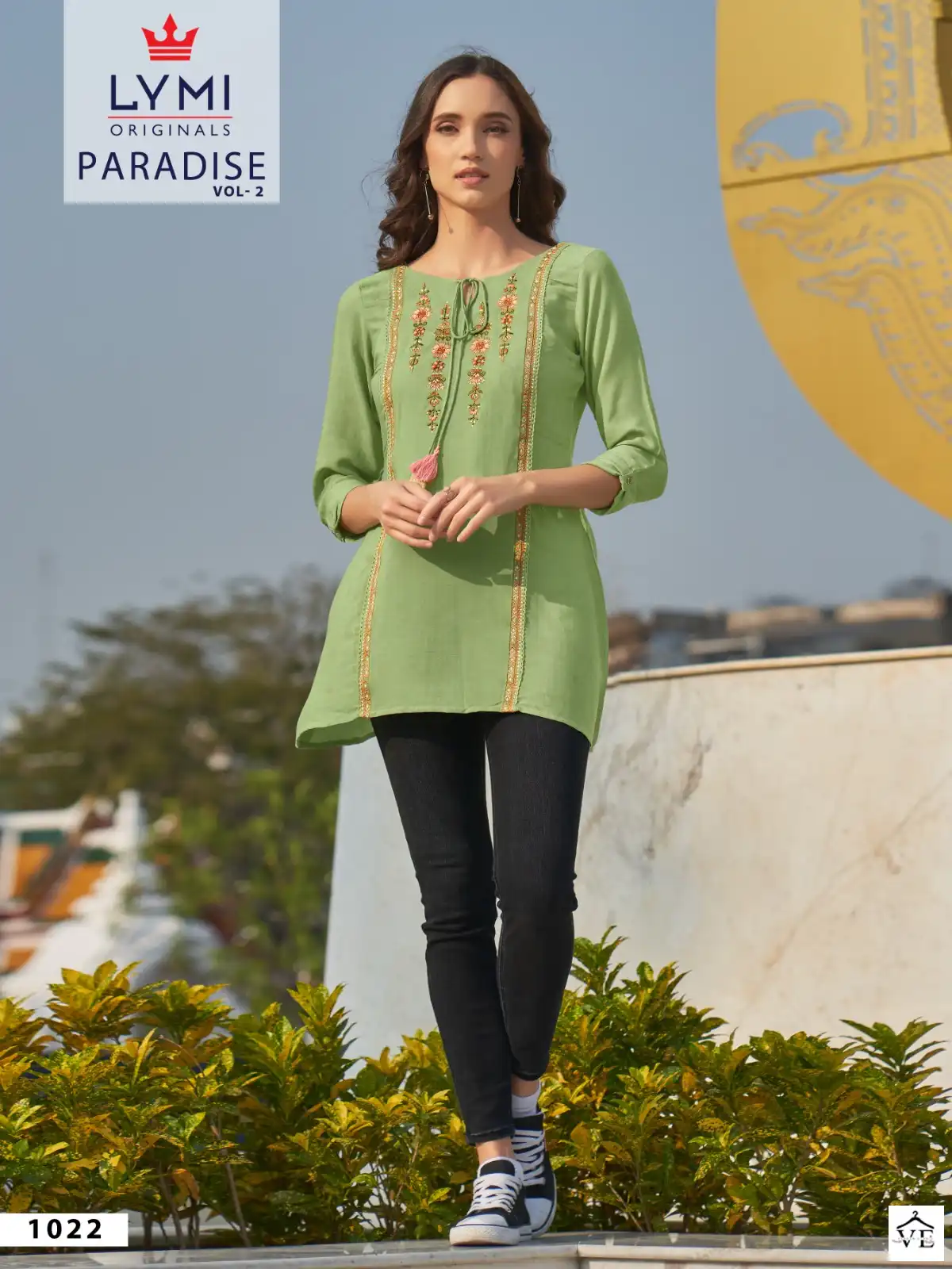 Lymi Paradise Vol 2 Airjet Rayon Wholesale Tunics Catalog — Wholesale Kurtis, MPA wholesale from Surat - Gallery Image 6