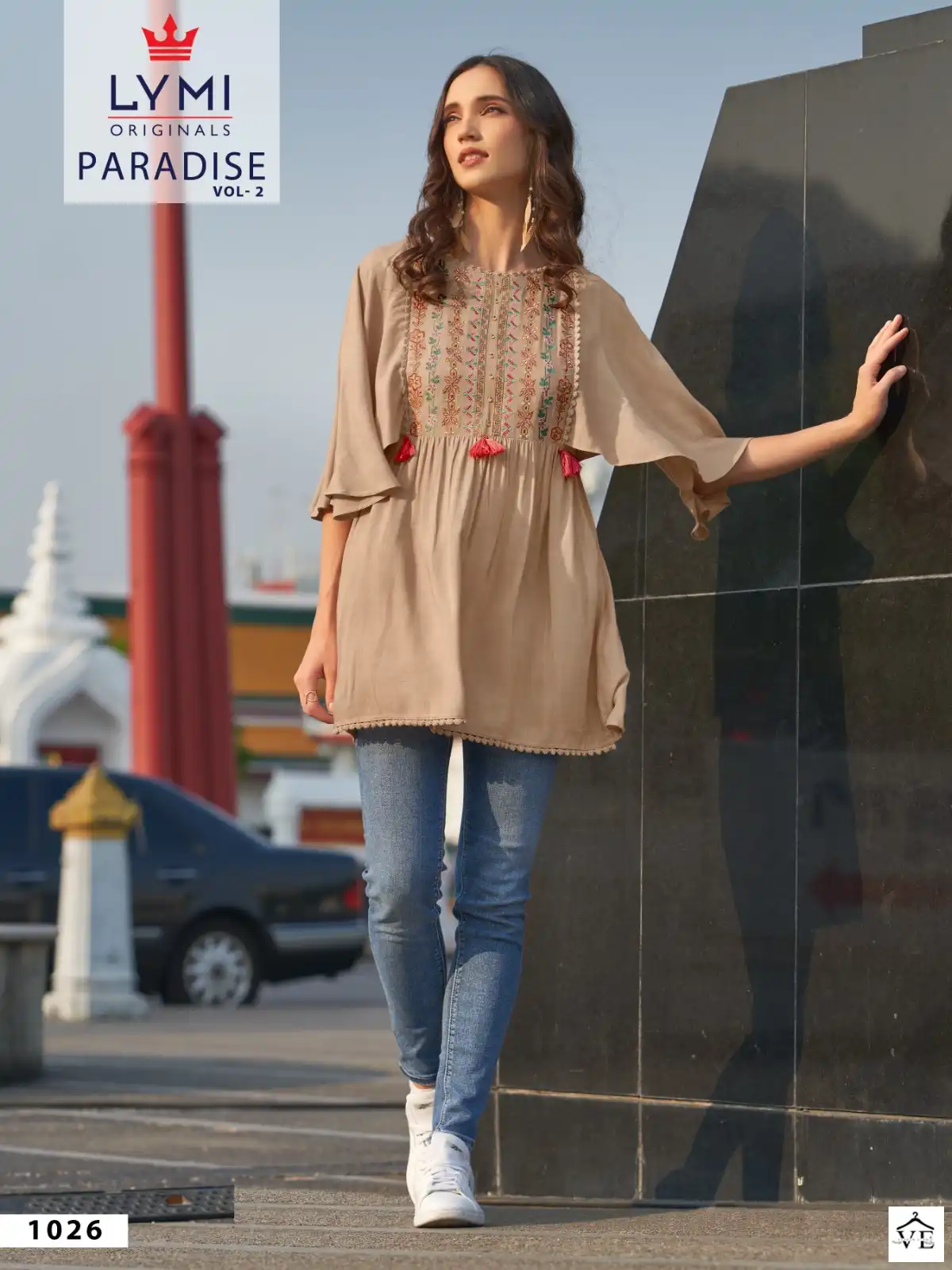 Lymi Paradise Vol 2 Airjet Rayon Wholesale Tunics Catalog — Wholesale Kurtis, MPA wholesale from Surat - Gallery Image 7
