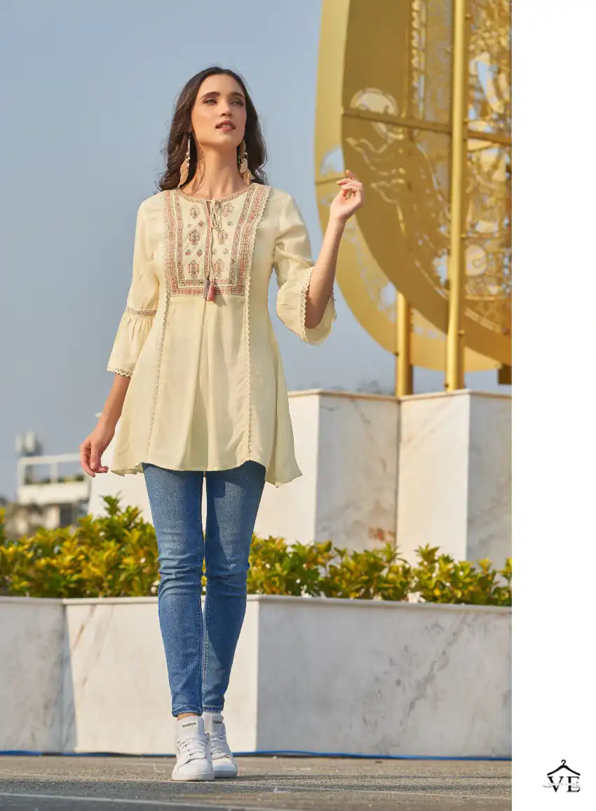 Lymi Paradise Vol 2 Airjet Rayon Wholesale Tunics Catalog — Wholesale Kurtis, MPA wholesale from Surat - Gallery Image 2