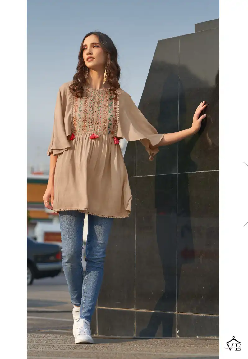 Lymi Paradise Vol 2 Airjet Rayon Wholesale Tunics Catalog — Wholesale Kurtis, MPA wholesale from Surat - Gallery Image 3