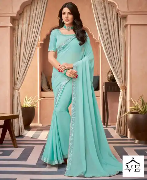 TFH Pearl Fancy Wholesale Party Wear Saree Catalog