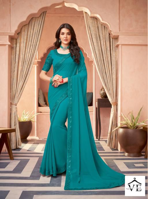 TFH Pearl Fancy Wholesale Party Wear Saree Catalog - Image 7