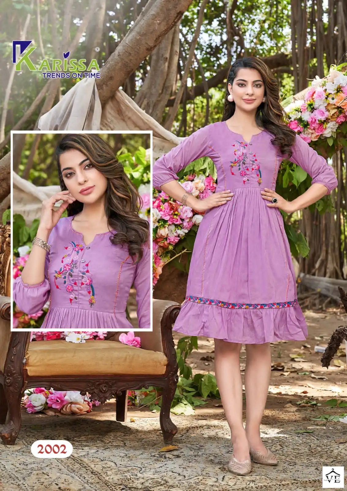 Karissa Piu Primium Pure Mal Wholesale Tunics Catalog — Wholesale Kurtis, Karissa wholesale from Surat - Gallery Image 2