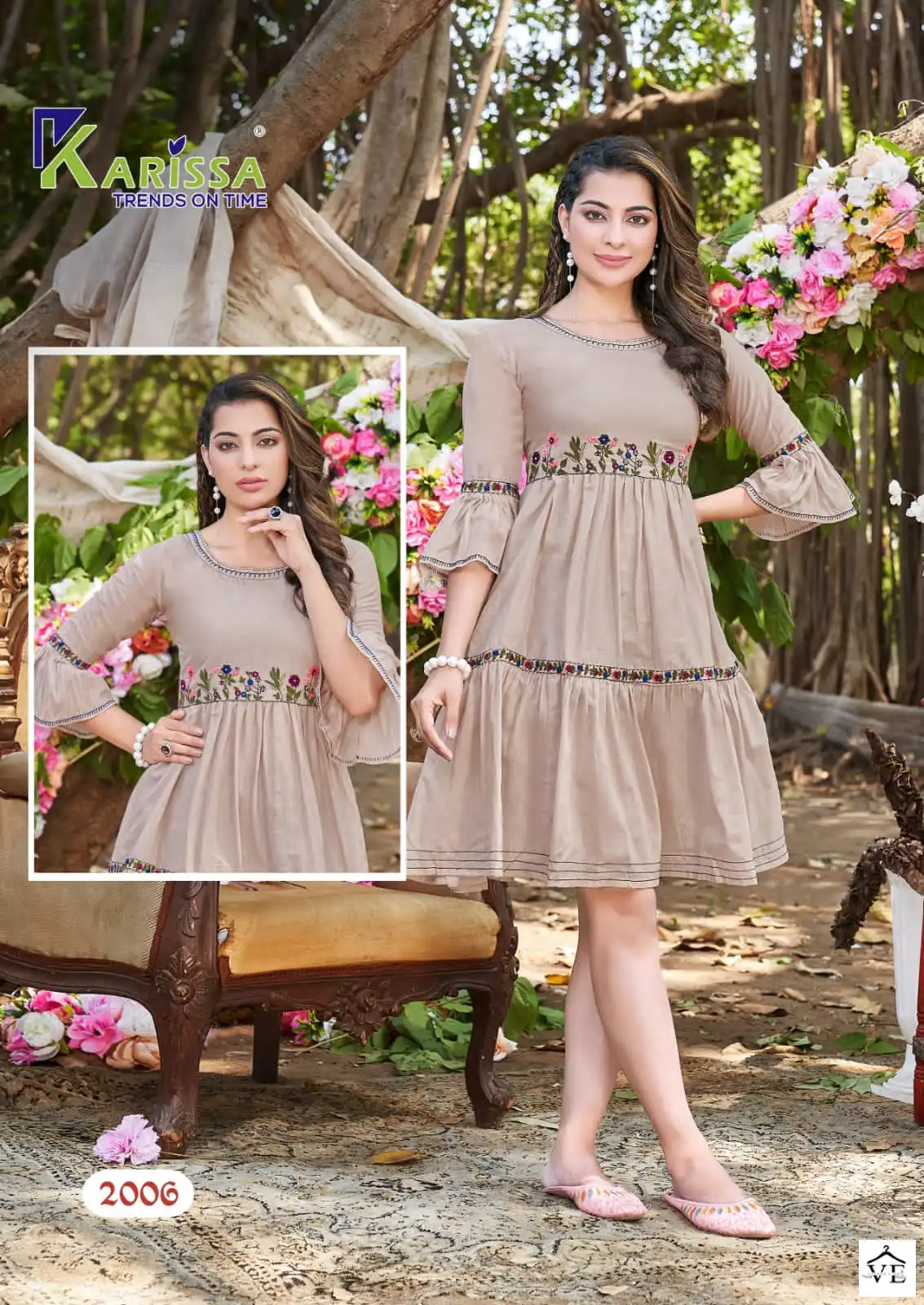 Karissa Piu Primium Pure Mal Wholesale Tunics Catalog — Wholesale Kurtis, Karissa wholesale from Surat - Gallery Image 6