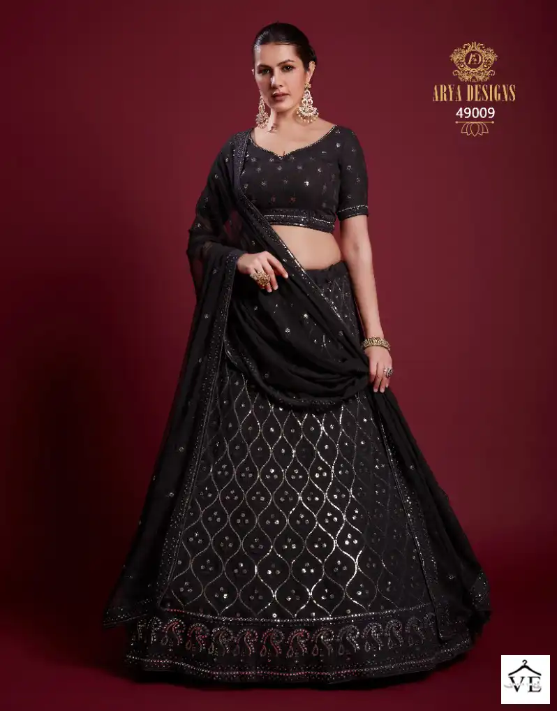 Arya Poshak Vol 6 Georgette Wholesale Bridal Lehenga Catalog — Wholesale Lehenga, MPA wholesale from Surat - Gallery Image 26