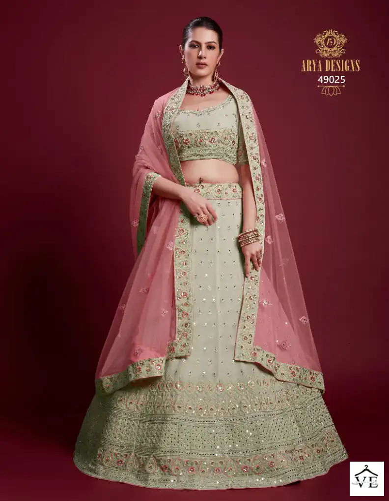 Arya Poshak Vol 6 Georgette Wholesale Bridal Lehenga Catalog — Wholesale Lehenga, MPA wholesale from Surat - Gallery Image 3