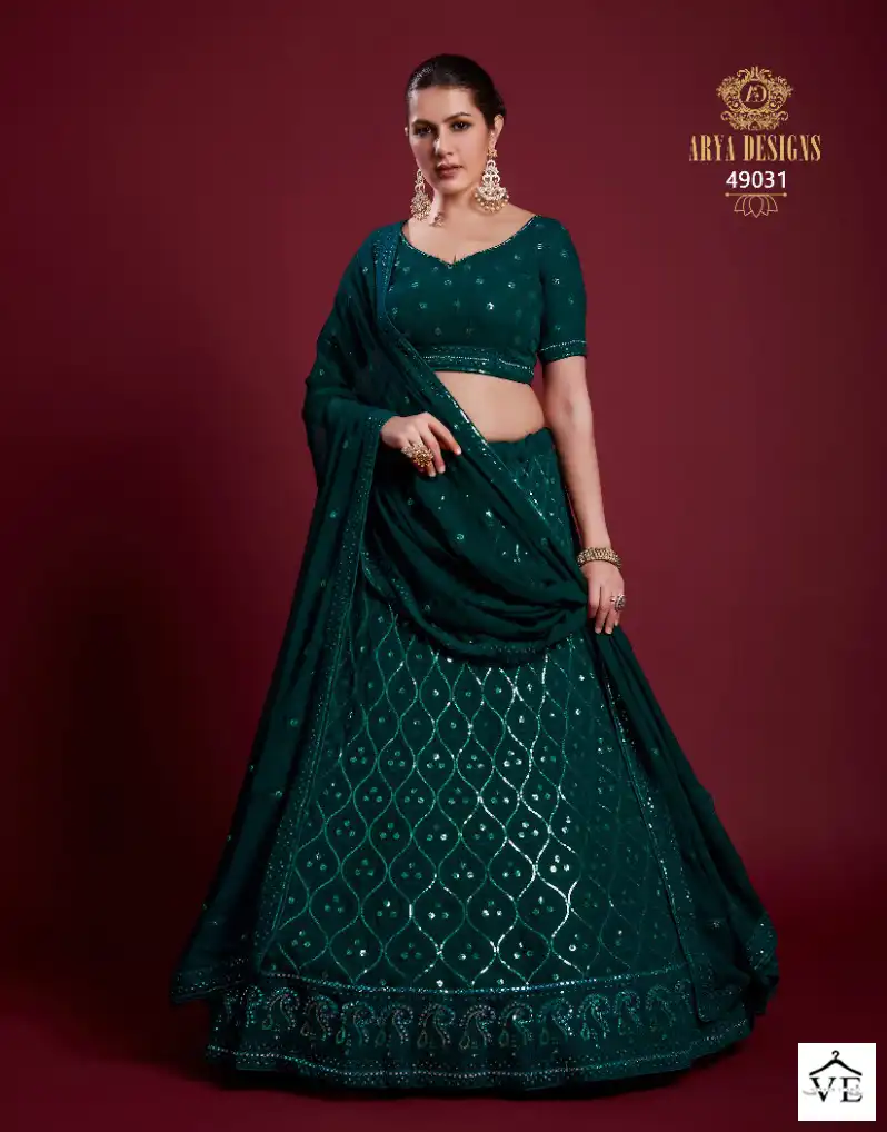 Arya Poshak Vol 6 Georgette Wholesale Bridal Lehenga Catalog — Wholesale Lehenga, MPA wholesale from Surat - Gallery Image 13