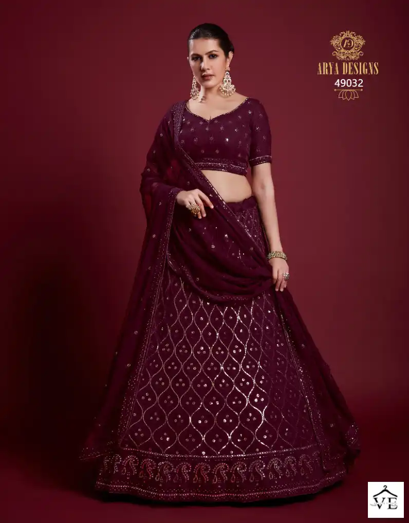 Arya Poshak Vol 6 Georgette Wholesale Bridal Lehenga Catalog — Wholesale Lehenga, MPA wholesale from Surat - Gallery Image 14