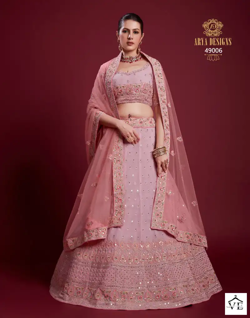 Arya Poshak Vol 6 Georgette Wholesale Bridal Lehenga Catalog — Wholesale Lehenga, MPA wholesale from Surat - Gallery Image 22