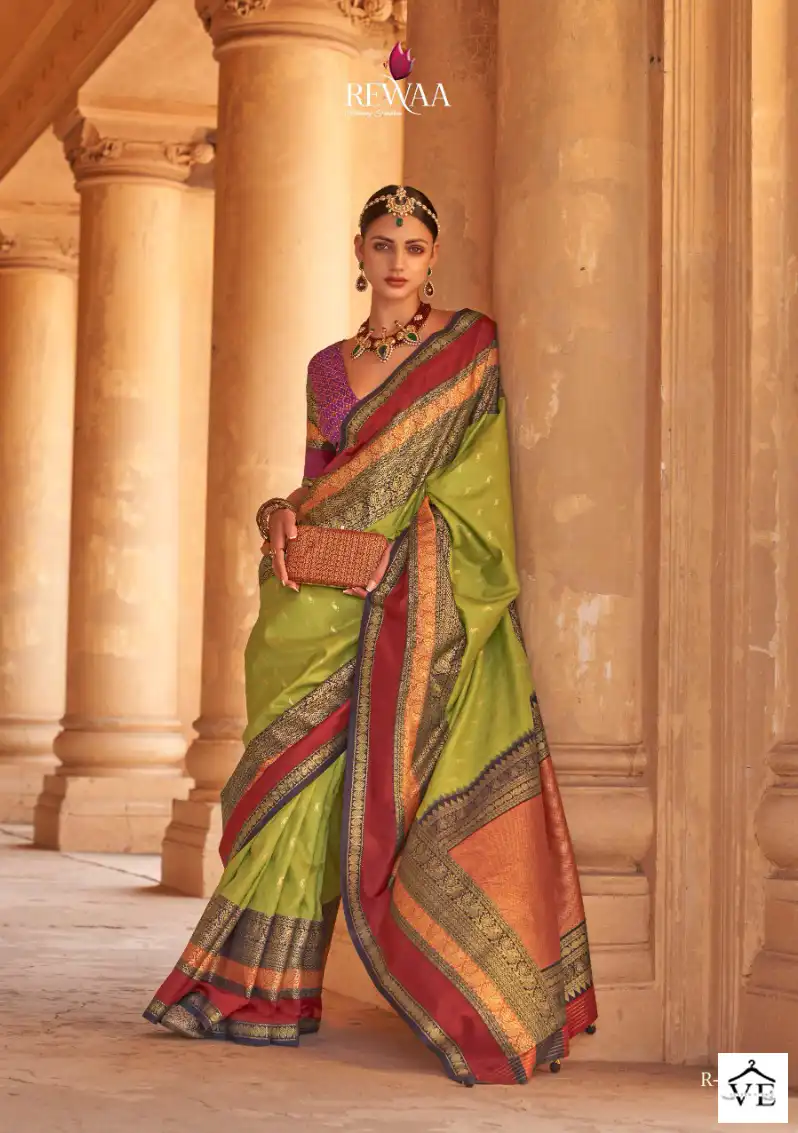 Rewaa Prasang Super V.B Silk Wholesale Saree Catalog - Image 2