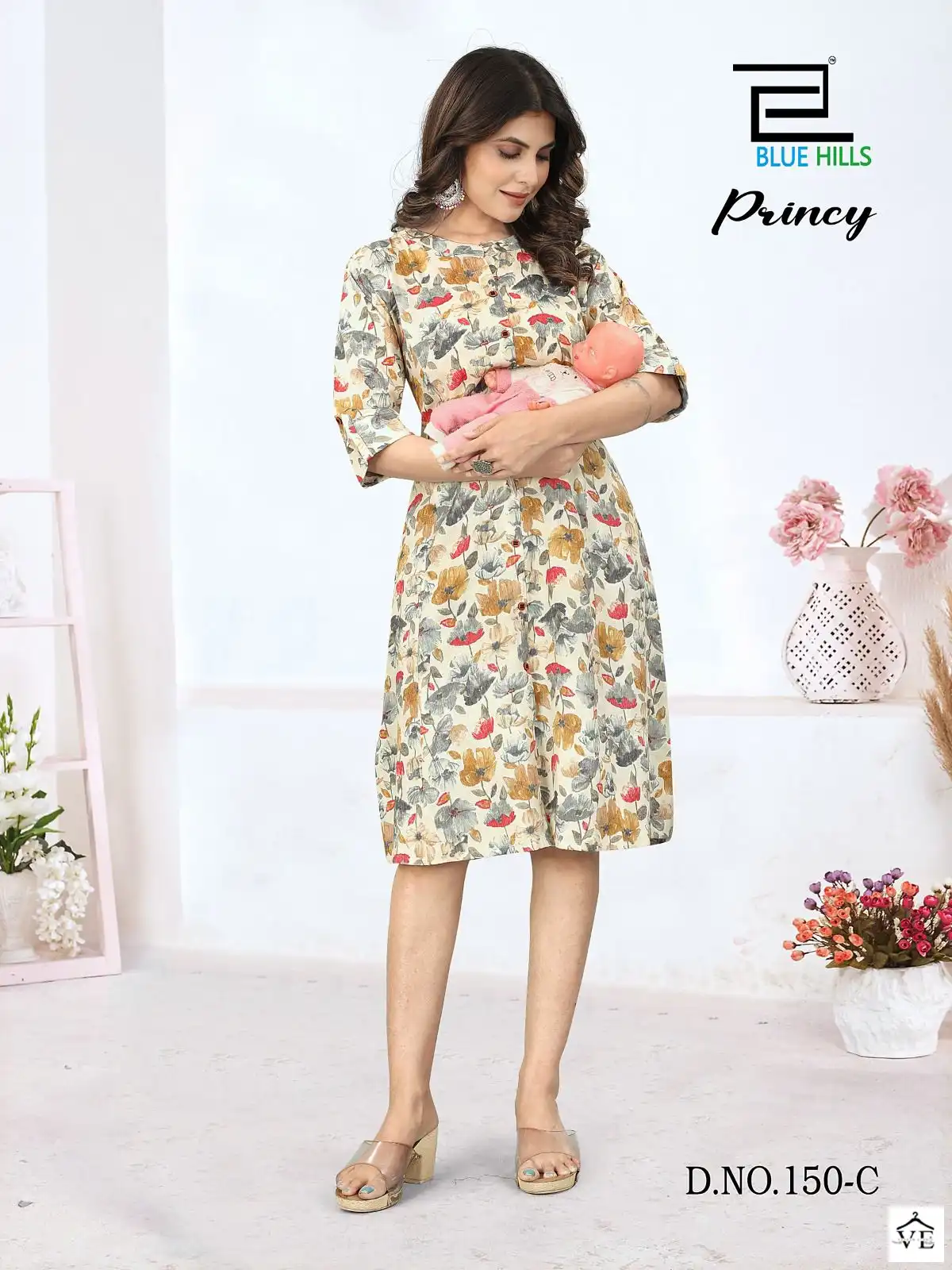 Blue Hills Princy Rayon Capsule Wholesale Kurtis Catalog — Wholesale Kurtis, MPA wholesale from Surat - Gallery Image 3