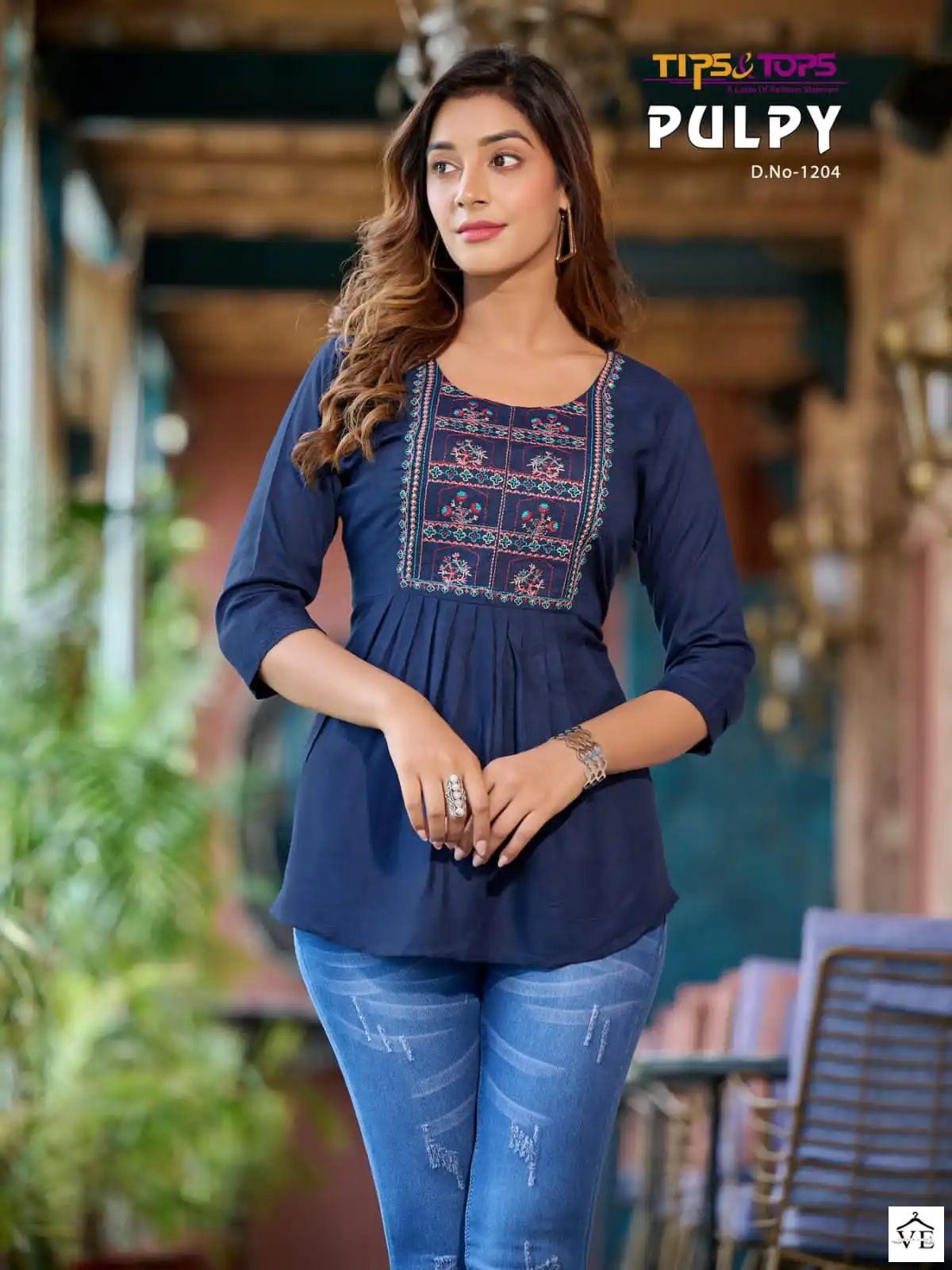 Tips &amp; Tops Pulpy Vol 12 Heavy Rayon Slub Wholesale Kurtis Catalog — Wholesale Kurtis, MPA wholesale from Surat — view 5