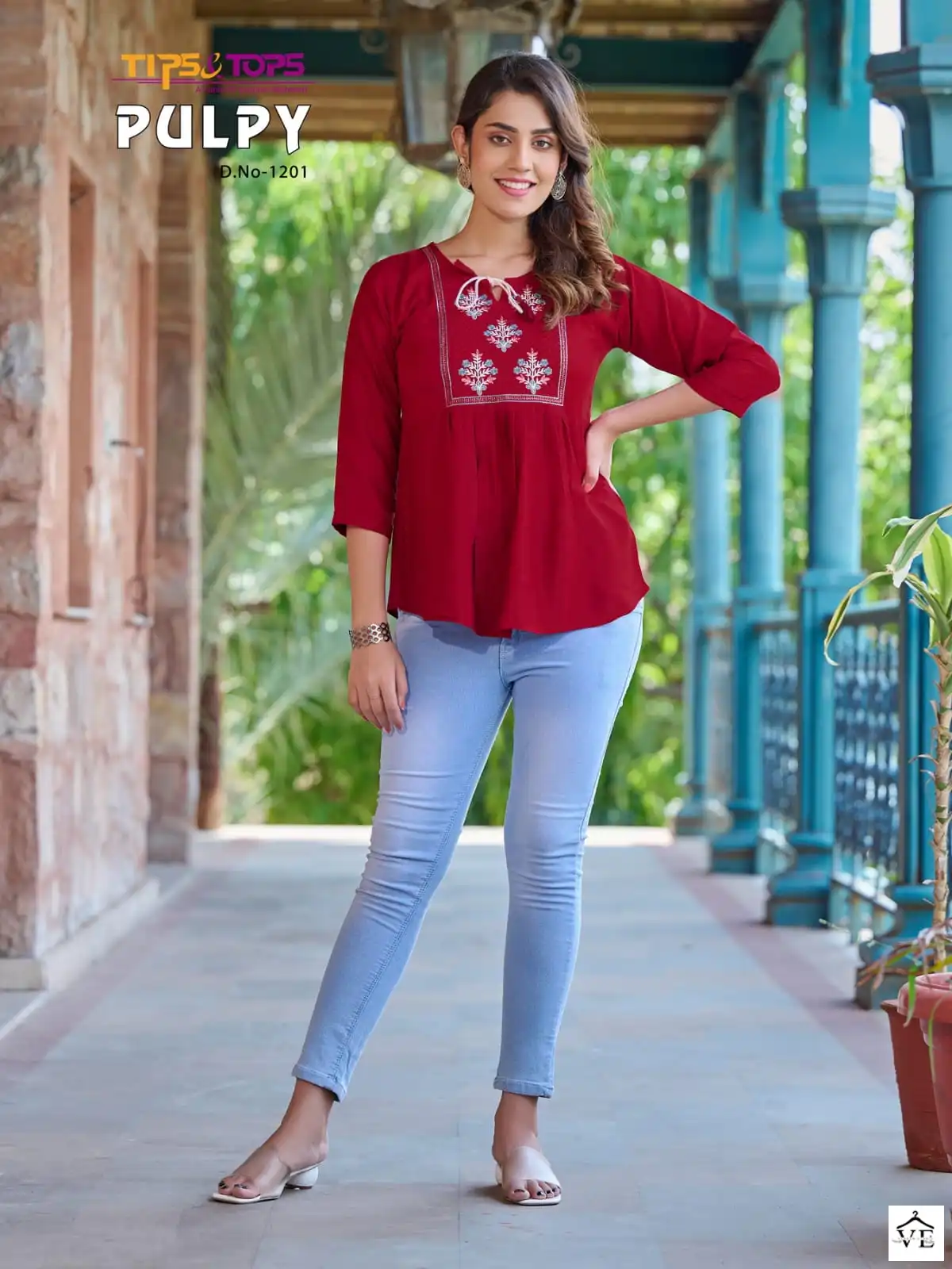 Tips &amp; Tops Pulpy Vol 12 Heavy Rayon Slub Wholesale Kurtis Catalog — Wholesale Kurtis, MPA wholesale from Surat — view 6