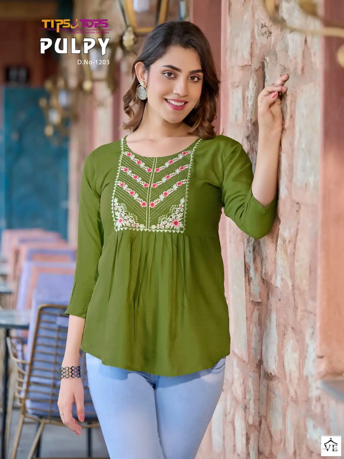 Tips &amp; Tops Pulpy Vol 12 Heavy Rayon Slub Wholesale Kurtis Catalog — Wholesale Kurtis, MPA wholesale from Surat — view 7