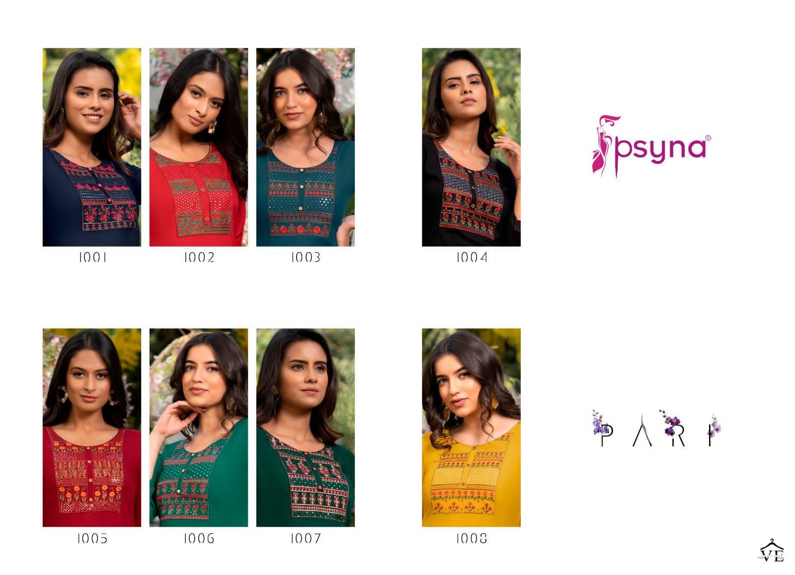 Psyna Pari Vol 10 Rayon Slub Wholesale Kurtis Catalog — Wholesale Kurtis, MPA wholesale from Surat — view 9