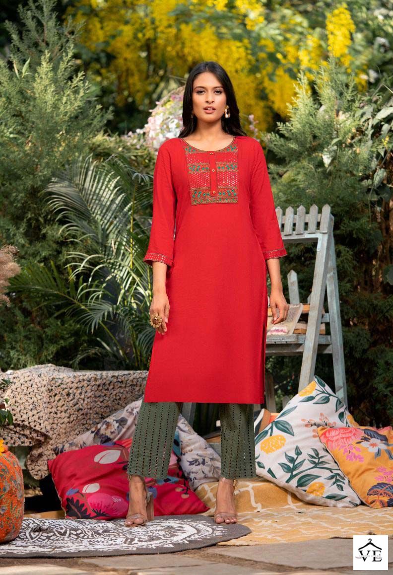 Psyna Pari Vol 10 Rayon Slub Wholesale Kurtis Catalog — Wholesale Kurtis, MPA wholesale from Surat - Gallery Image 3