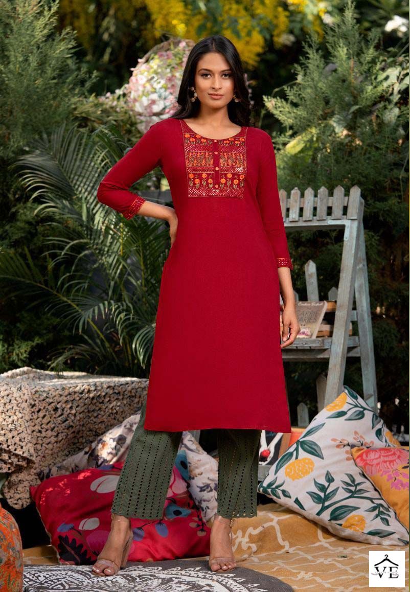 Psyna Pari Vol 10 Rayon Slub Wholesale Kurtis Catalog — Wholesale Kurtis, MPA wholesale from Surat - Gallery Image 5