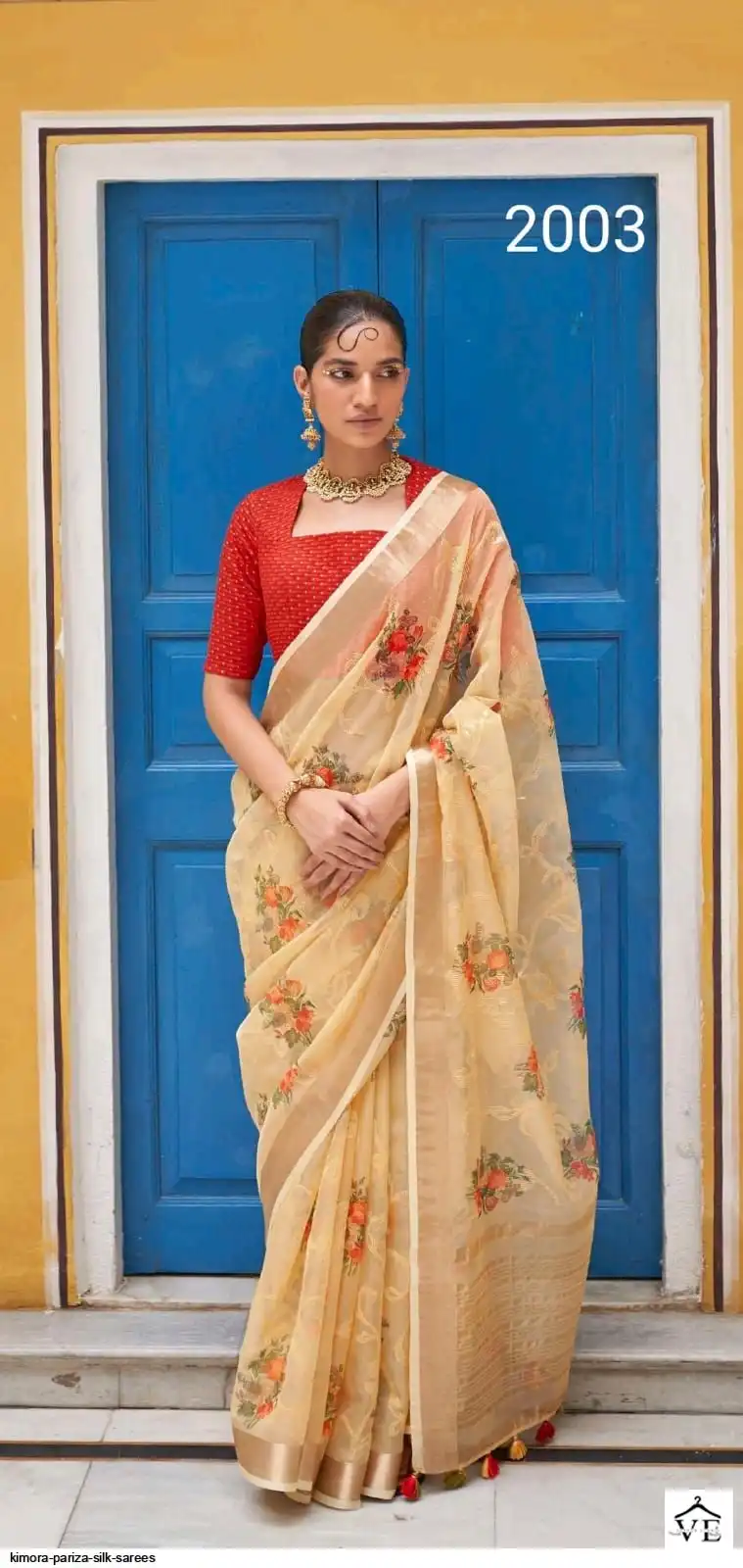 Kimora Pariza Organza Silk Wholesale Fancy Saree Catalog — Wholesale Sarees, MPA wholesale from Surat - Gallery Image 4