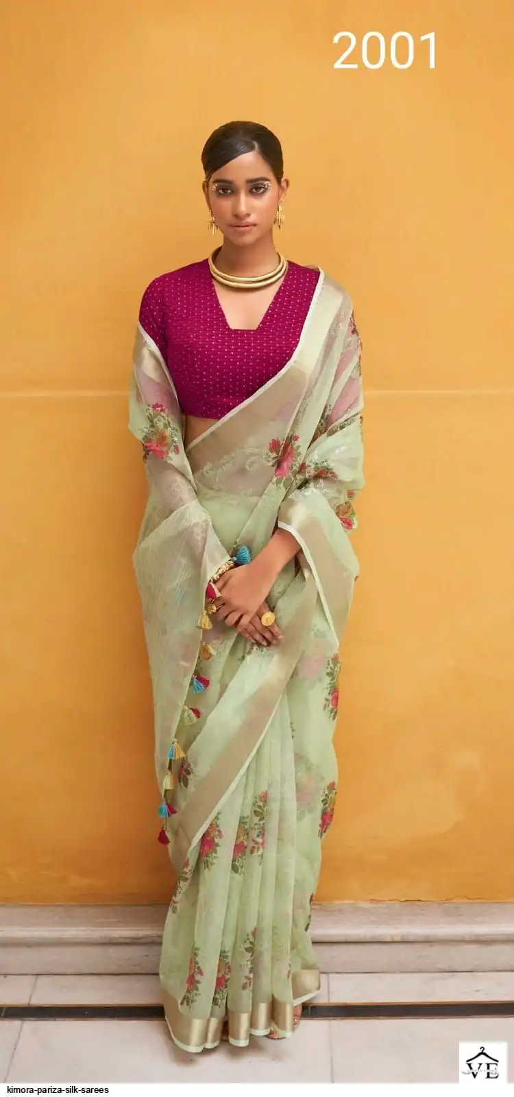 Kimora Pariza Organza Silk Wholesale Fancy Saree Catalog — Wholesale Sarees, MPA wholesale from Surat - Gallery Image 7