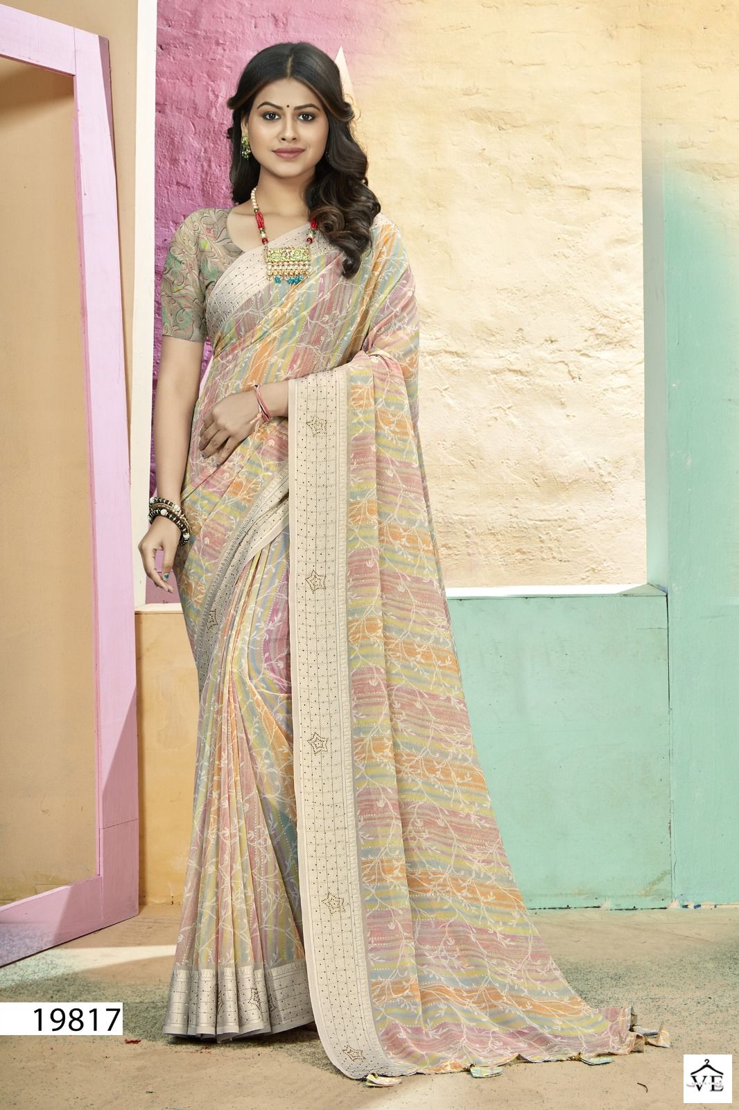 Vallabhi Patang Vol 3 Georgette Print Wholesale Sarees Catalog — Wholesale Sarees, MPA wholesale from Surat — view 6