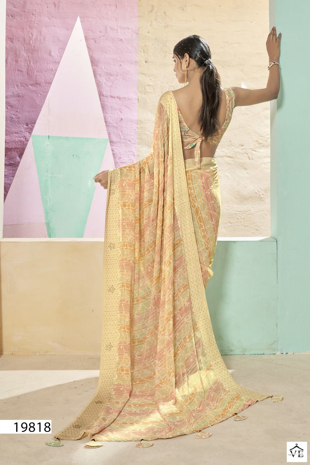 Vallabhi Patang Vol 3 Georgette Print Wholesale Sarees Catalog — Wholesale Sarees, MPA wholesale from Surat — view 7