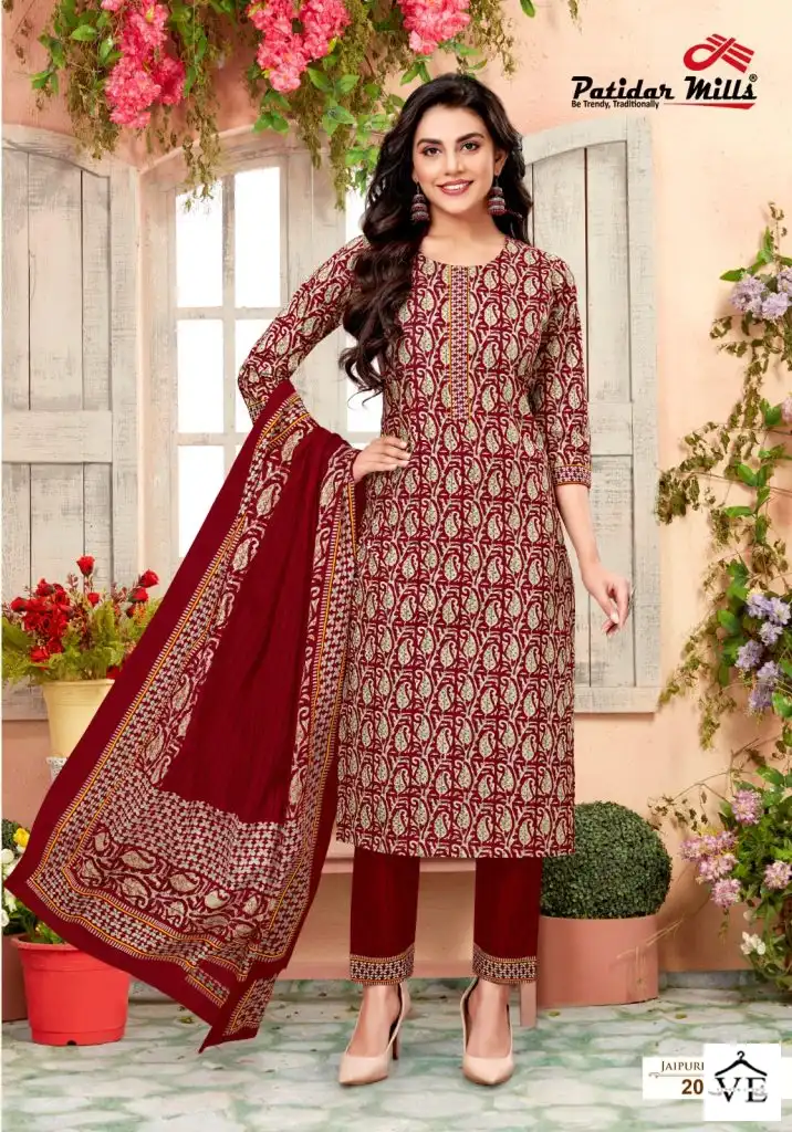 Patidar Jaipuri Queen Vol-2 Pure Cotton Wholesale Readymade Salwar Suit Catalog — Wholesale Salwar Suits, MPA wholesale from Surat - Gallery Image 4