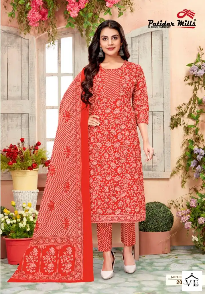 Patidar Jaipuri Queen Vol-2 Pure Cotton Wholesale Readymade Salwar Suit Catalog — Wholesale Salwar Suits, MPA wholesale from Surat - Gallery Image 8