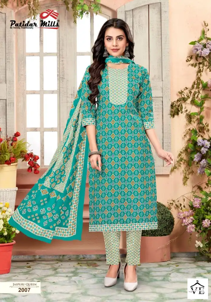 Patidar Jaipuri Queen Vol-2 Pure Cotton Wholesale Readymade Salwar Suit Catalog — Wholesale Salwar Suits, MPA wholesale from Surat - Gallery Image 9