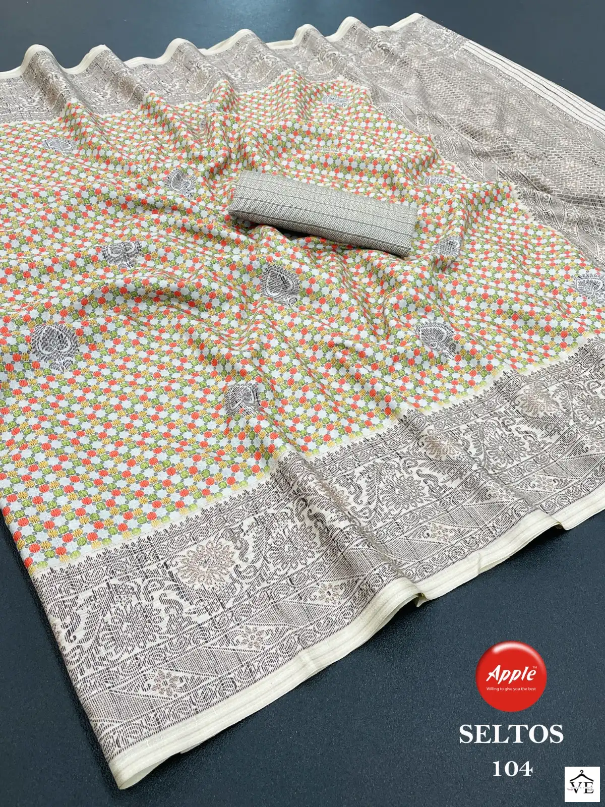 Apple Digital-1001 Pure Linen Wholesale Saree Catalog — Wholesale Sarees, MPA wholesale from Surat - Gallery Image 7