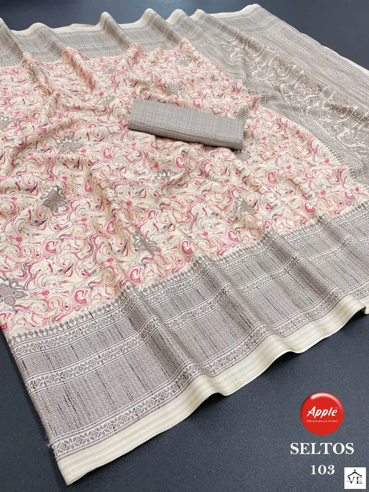 Apple Digital-1001 Pure Linen Wholesale Saree Catalog — Wholesale Sarees, MPA wholesale from Surat - Gallery Image 8