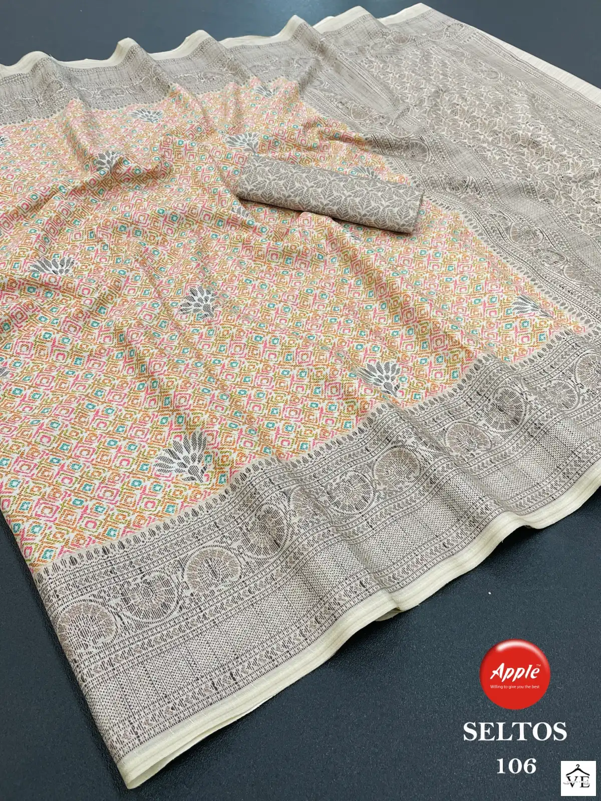 Apple Digital-1001 Pure Linen Wholesale Saree Catalog — Wholesale Sarees, MPA wholesale from Surat - Gallery Image 9