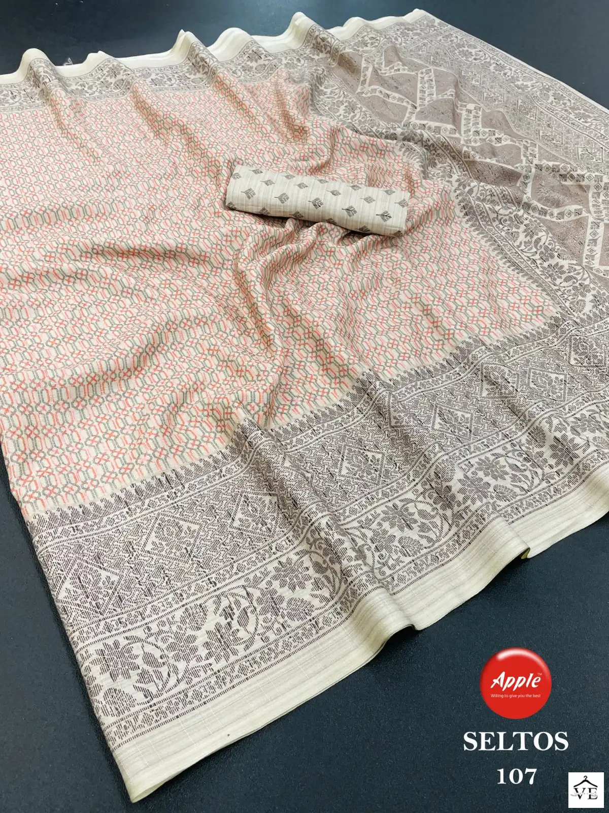 Apple Digital-1001 Pure Linen Wholesale Saree Catalog — Wholesale Sarees, MPA wholesale from Surat - Gallery Image 11