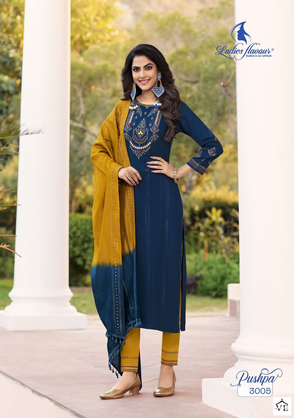 Ladies Flavour Pushpa Vol 3 Pure Rayon Viscose Wholesale Readymade Salwar Suit Catalog — Wholesale Salwar Suits, MPA wholesale from Surat - Gallery Image 5
