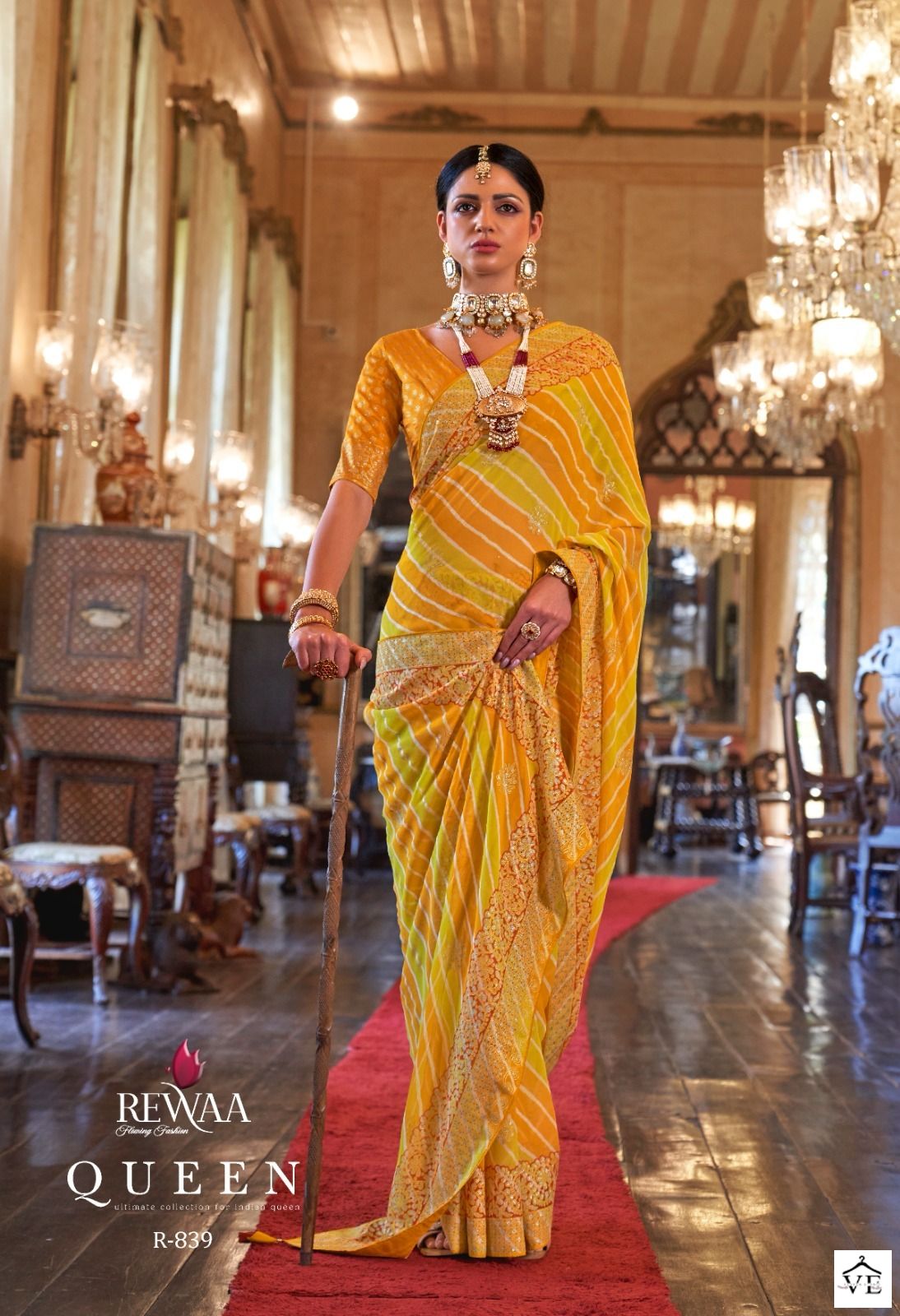 Rewaa Queen Georgette Wholesale Sarees Catalog — Wholesale Sarees, MPA wholesale from Surat - Gallery Image 8