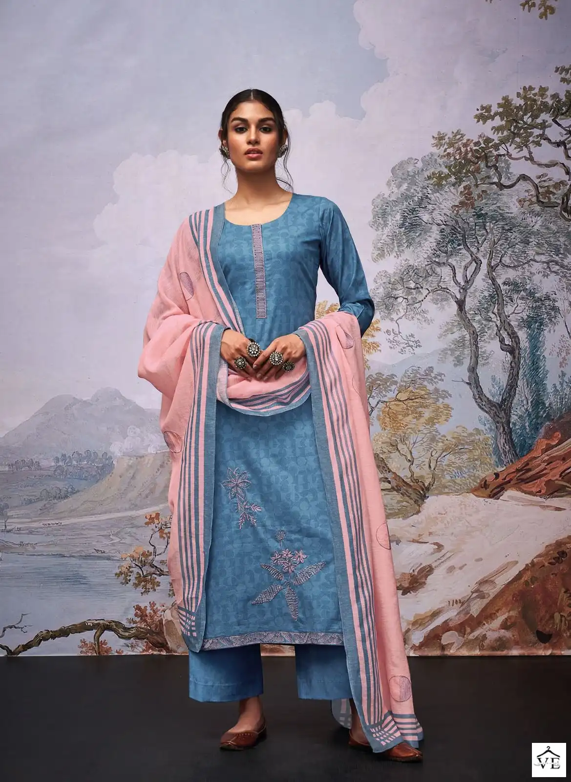 Ganga Raaginee Premium Cotton Wholesale Designer Salwar Suit Catalog — Wholesale Salwar Suits, MPA wholesale from Surat - Gallery Image 3