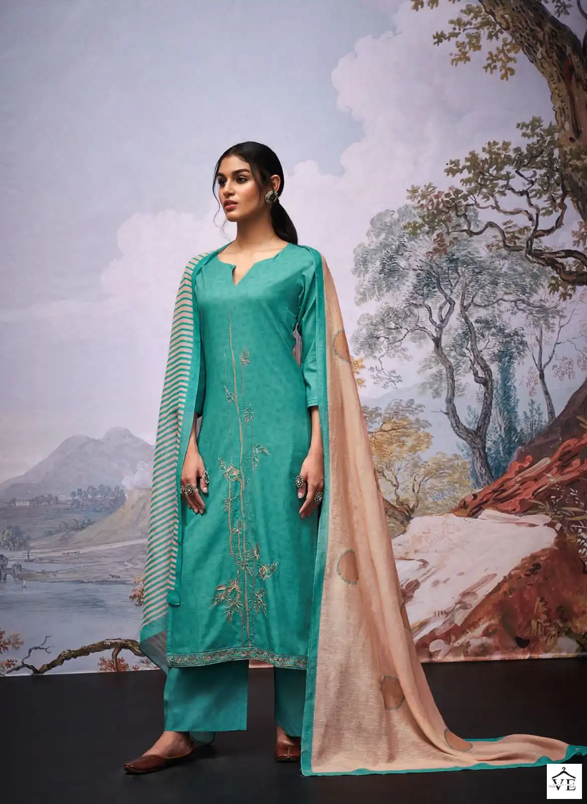 Ganga Raaginee Premium Cotton Wholesale Designer Salwar Suit Catalog — Wholesale Salwar Suits, MPA wholesale from Surat - Gallery Image 4