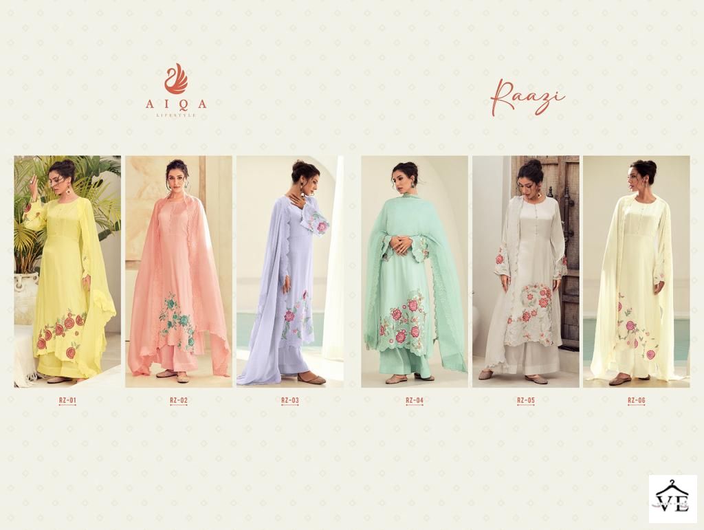 Aiqa Raazi Pure Bemberg Gaji Wholesale Designer Salwar Suit Catalog — Wholesale Salwar Suits, MPA wholesale from Surat — view 8