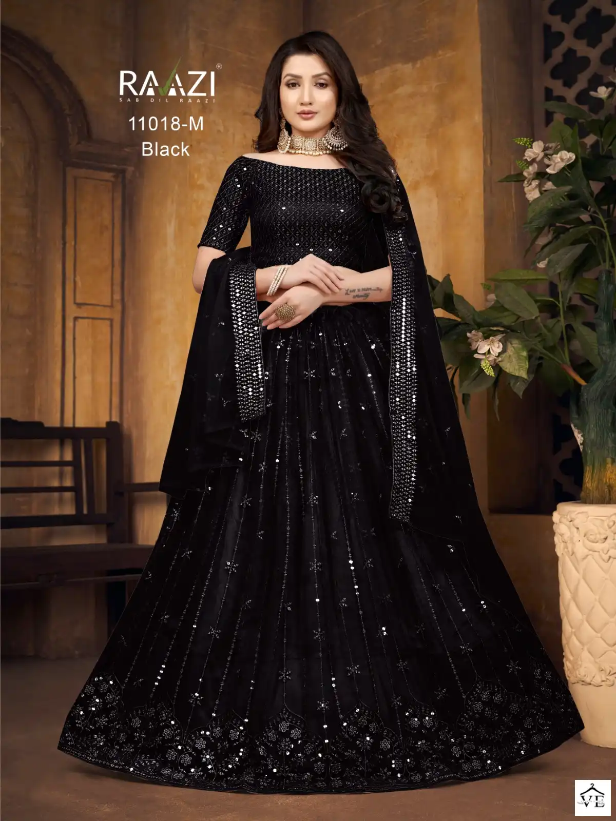 Rama Raazi-Mirror Magic Butterfly Net Wholesale Lehenga Catalog — Wholesale Lehenga, MPA wholesale from Surat — view 5