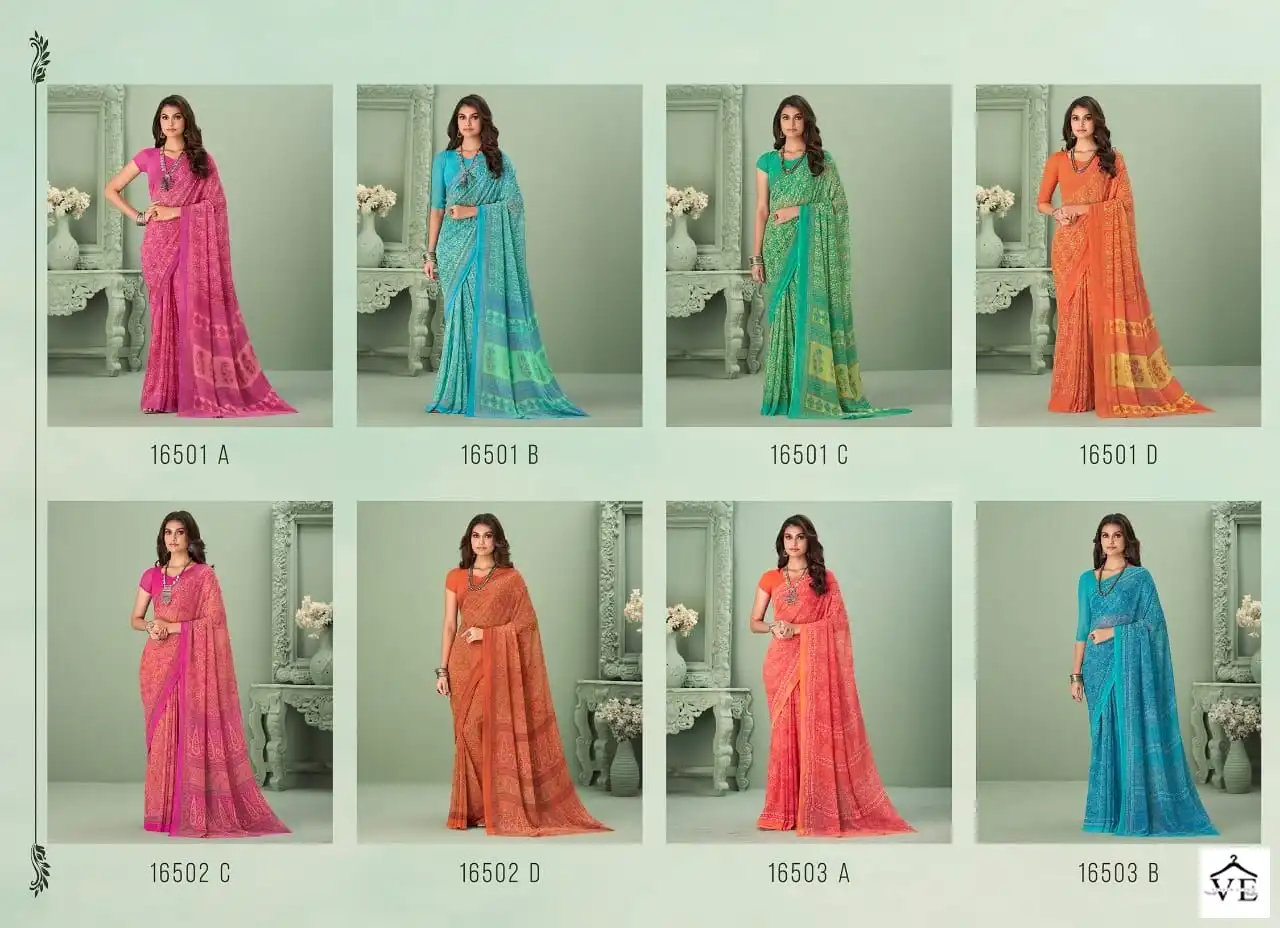 Ruchi Sarees Raga Georgette Vol-1 Georgette Wholesale Daily Wear Saree Catalog — Wholesale Sarees, MPA wholesale from Surat - Gallery Image 13