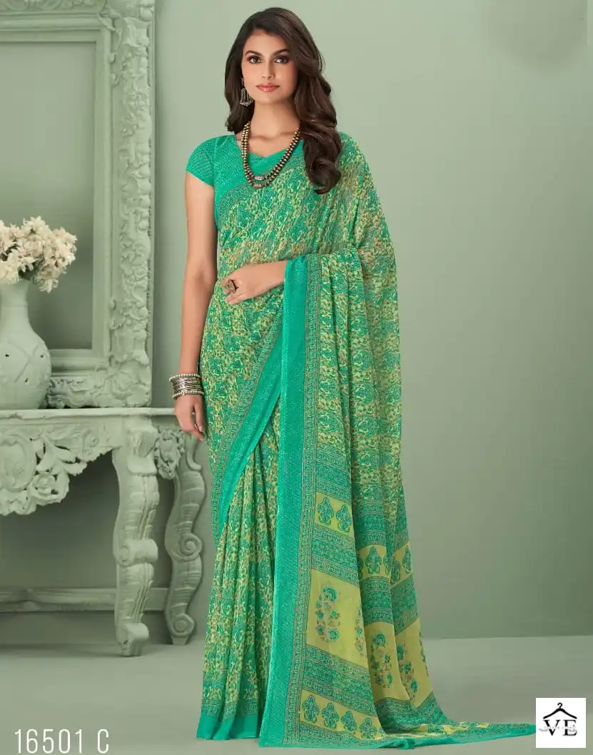 Ruchi Sarees Raga Georgette Vol-1 Georgette Wholesale Daily Wear Saree Catalog — Wholesale Sarees, MPA wholesale from Surat — view 1
