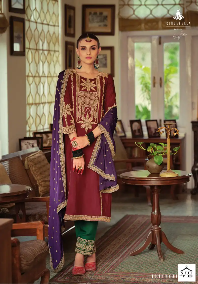 Ibiza Rajbari Pure Bembarg Silk Wholesale Designer Salwar Suit Catalog — Wholesale Salwar Suits, MPA wholesale from Surat - Gallery Image 2